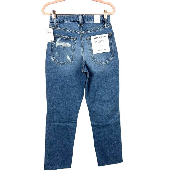 Good American Good Vintage Frayed Hem in Indigo116 Sz 2/26 NEW - Picture 5 of 16